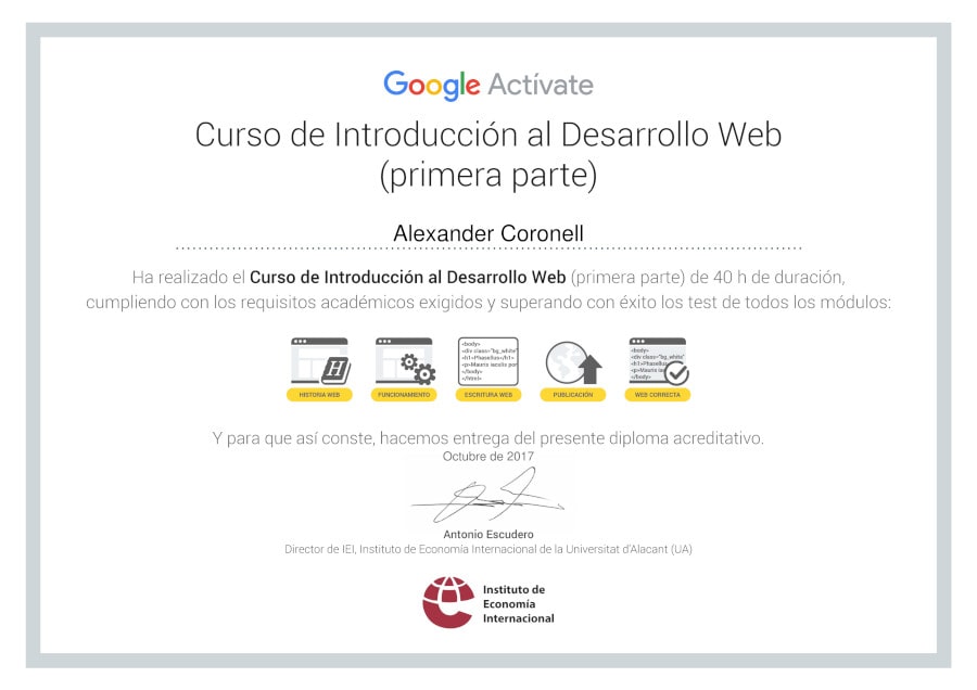 Introduction to Web Development Course (First Part)