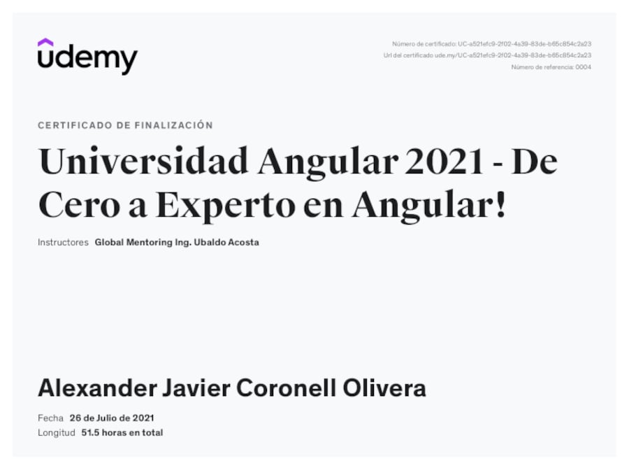 Angular University 2021 - From Zero to Expert in Angular!