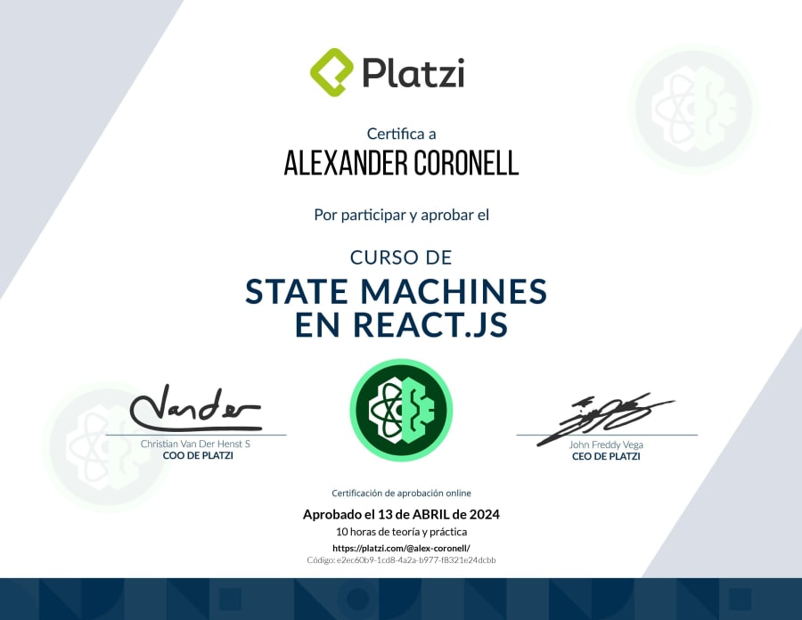 State Machines course in React.JS
