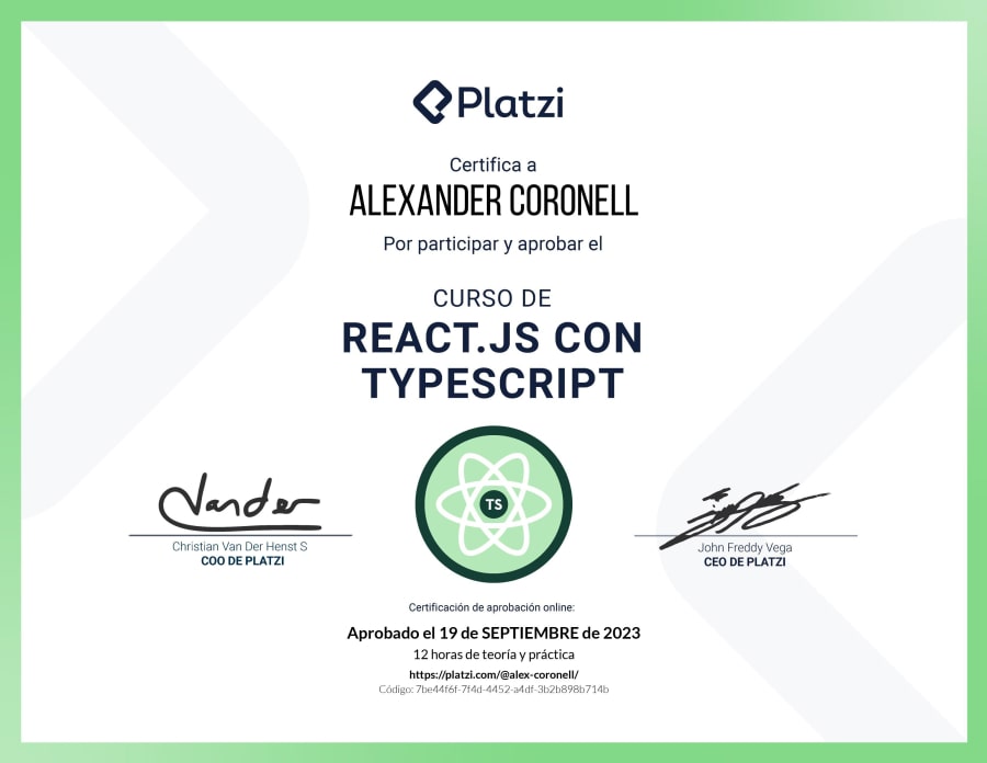 React.JS with Typescript course