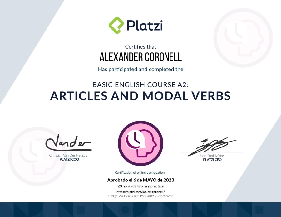 Basic English Course A2 - Articles and modal verbs