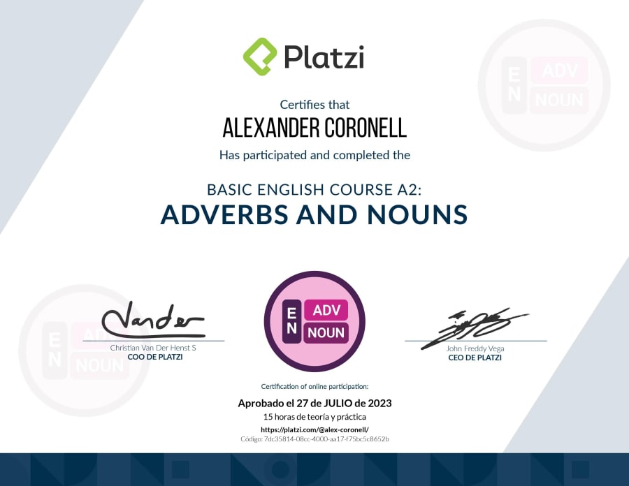 Basic English Course A2 - Adverbs And Nouns