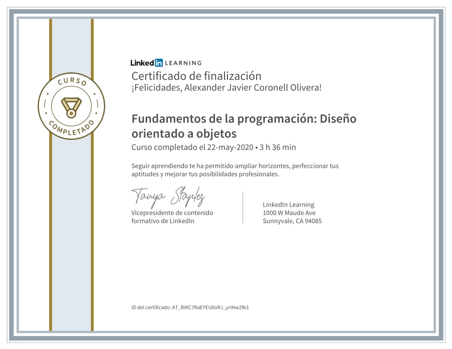 Programming Fundamentals: Object Oriented Design