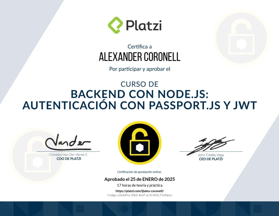 Backend with Node.js - Authentication with Passport.js and JWT