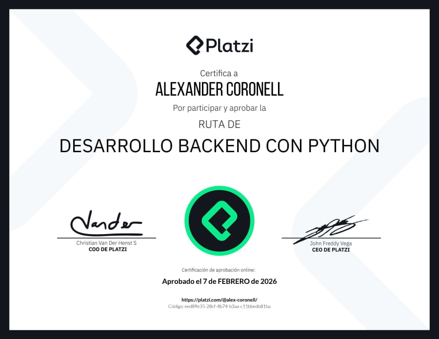 Backend development path with Python